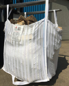 forklift lifting our bulk bags